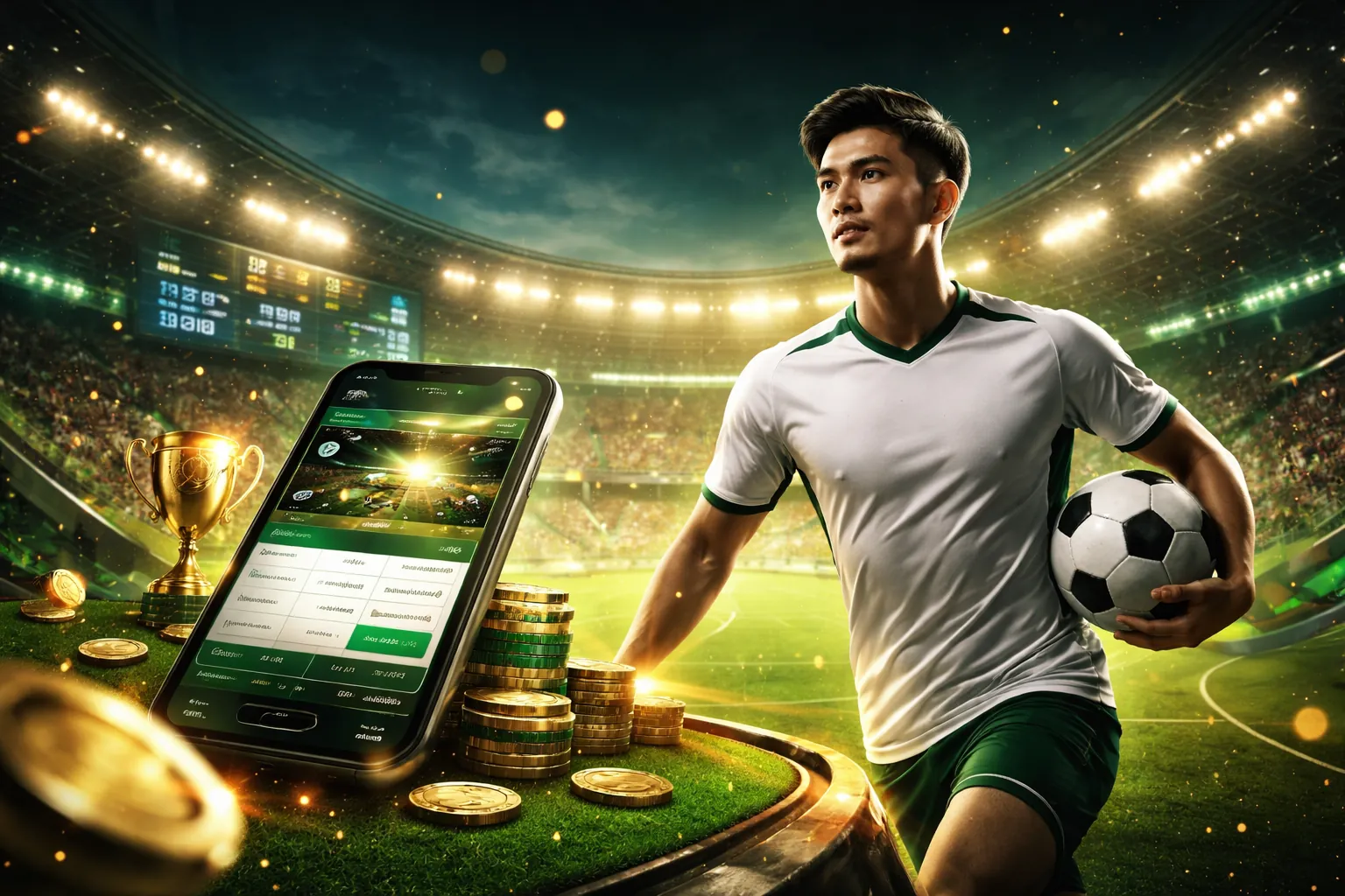 Hình ảnh đa dạng trò chơi cá cược tại f168 như thể thao, casino, slot